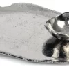 Star Home Artisan Nickel-Plated Cast Aluminum Chip And Dip Platter