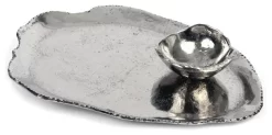 Star Home Artisan Nickel-Plated Cast Aluminum Chip And Dip Platter