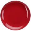 8" Salad Dessert Plate, White, Set Of 4, Red