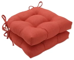 Rave Coral Reversible Chair Pad Set Of 2