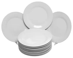 Catering Packs Round Dinner Plates, Set Of 12