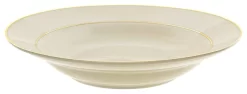 Cream Double Gold Rim Soup, Set Of 6