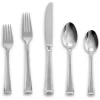 Lenox Gorham Column Frosted 45Pc Flatware Set