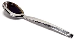 Elegant Stainless Steel Serving Spoon With Hammered Design Handles