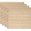 DII Variegated Taupe Fringe Placemat, Set Of 6