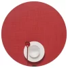 Mini Basket Table Mat, 15" Round, Pimento
