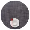 Mini Basket Table Mat, 15" Round, Cool Gray