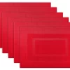 Placemat Pvc Doubleframe Tango Red, Set Of 6