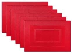 Placemat Pvc Doubleframe Tango Red, Set Of 6