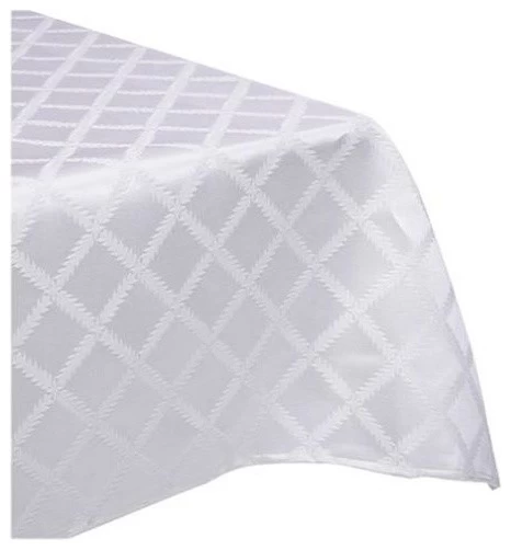 Lenox Laurel Leaf 70"x122" Oblong Tablecloth, White