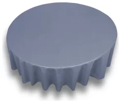 70'' Round, Vinyl Tablecloth With Polyester Flannel Backing In Slate