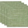 DII Fig Green PVC Tweed Placemat, Set Of 6