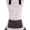Black/Red Polka Dot Ruffle Apron