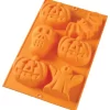 Lekue Orange Silicone 6 Cavity Halloween Candy Mold