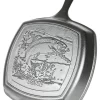 Lodge L8SGPWLFI Wildlife Series-Rainbow Trout Grill Pan, Cast Iron, Black, 10.5"