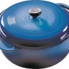Lodge Caribbean Blue Color Enamel On Cast Iron 6 Quart Dutch Oven