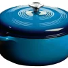 Lodge Caribbean Blue Color Enamel Dutch Oven, 7.5 Quart