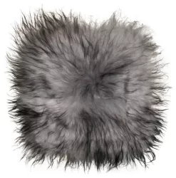 Natural 100% Icelandic Sheepskin Fur Seat Cover,, 15''x15'', Metall
