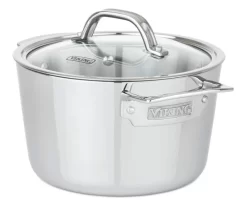 Viking Contemporary 3-Ply 3.4 Qt Soup Pot, Mirror Finish