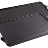 Victoria Medium Cast Iron Reversible Griddle With Handles, 10.5"x8.5", Seasoned