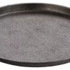 Lodge Seasoned Cast Iron 9.25 Inch Round Handleless Serving Griddle