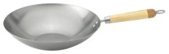 Helen Chen Asian Kitchen Carbon Steel Wok With Bamboo Handle, 12 Inch