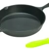 Lodge Logic 15 Inch Cast Iron Skillet With Free Green Silicone Handle Holder