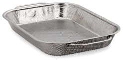 RSVP International Stainless Steel BBQ Precision Pierced Roasting Pan