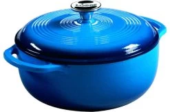 Lodge Caribbean Blue Enamel Cast Iron Dutch Oven, 4.5 Quart