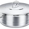 Korkmaz Stainless Steel Dutch Oven With Lid, 16 Quart