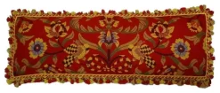 Floral Bench Pad, Red
