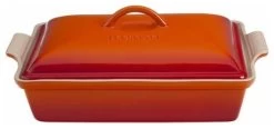 Le Creuset 4-Quart, (12"x9") Heritage Covered Rectangular Casserole, Flame