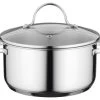 Essentials 7" 18/10 Stainless Steel Covered Casserole, 2.3 Qt, Comfort