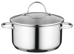 Essentials 7" 18/10 Stainless Steel Covered Casserole, 2.3 Qt, Comfort