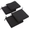 20"x21" Twill Chair Cushion, Set Of 4, Black