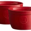 Emile Henry Burgundy Ceramic 5.1 Ounce #9 Ramekin, Set Of 2