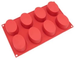 Freshware 8-Cavity Silicone Oval Mold