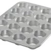 Nordic Ware Naturals Aluminum 24 Cavity Petite Muffin Pan