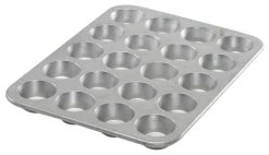 Nordic Ware Naturals Aluminum 24 Cavity Petite Muffin Pan