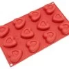 Freshware 12-Cavity Silicone Mini Double Heart Mold