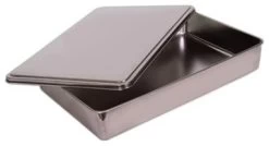 Stainless Steel Covered Cake Pan, Silver Small
