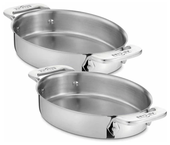 All Clad SS Oval Bakers, Set Of 2
