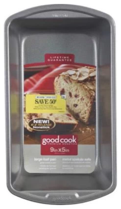 Good Cook Non-Stick Loaf Baking Pan, Large, 9"x5"