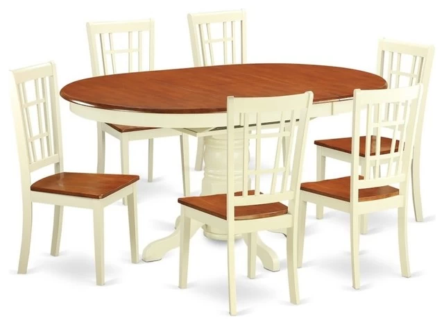 7-Piece Dining Room Set , Small Kitchen Table And 6 Dining Chairs