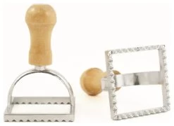 Fante’s Grandma Rina’s Classic Square 2.75 Inch Ravioli Stamp W/ Fluted Edge