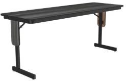 3/4" High Pressure Folding Seminar Table With Panel Leg In New England Driftwood