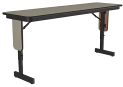 Adjustable Height 3/4" High Pressure Folding Seminar Table In Savannah Sand