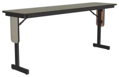 Correll 3/4" High Pressure Folding Seminar Table With Panel Leg In Savannah Sand