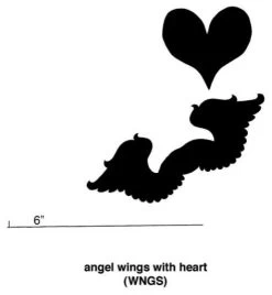 Elk Home WNGS/S6 Angel Wings With Heart - 5.5- Inch Cookie Cutter (Set Of 6)