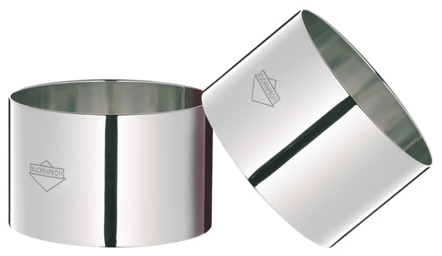 Kuchenprofi Stainless Steel 3 Inch Prep/Plating/Forming Ring, Set Of 4